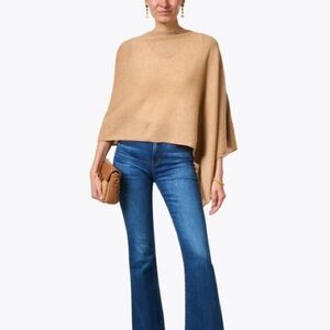 NWT Minnie Rose Cashmere Ruana in Camel O/S